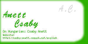 anett csaby business card